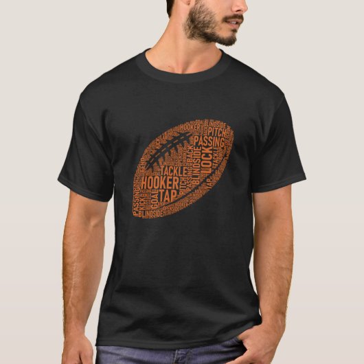 Rugby Game Typography Rugby Player Coach mam papa T-shirt (Voorkant)