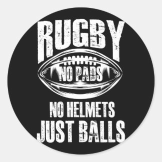 Rugby Geen Pads Geen Helmen Alleen Ballen American Ronde Sticker