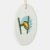 Rugby Goal Keramisch Ornament (Rechts)