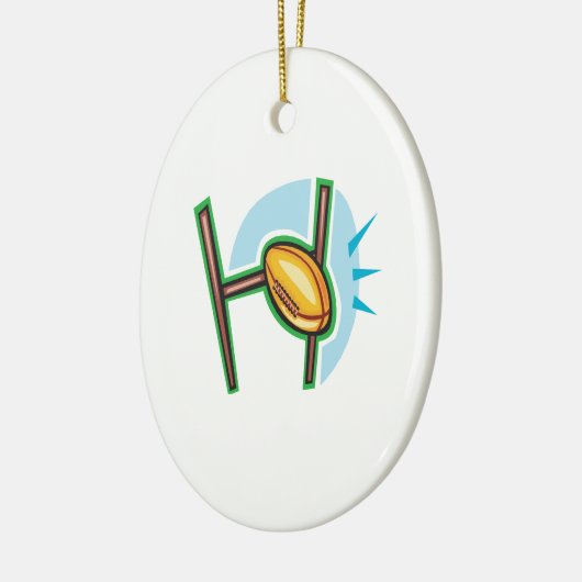 Rugby Goal Keramisch Ornament (Links)