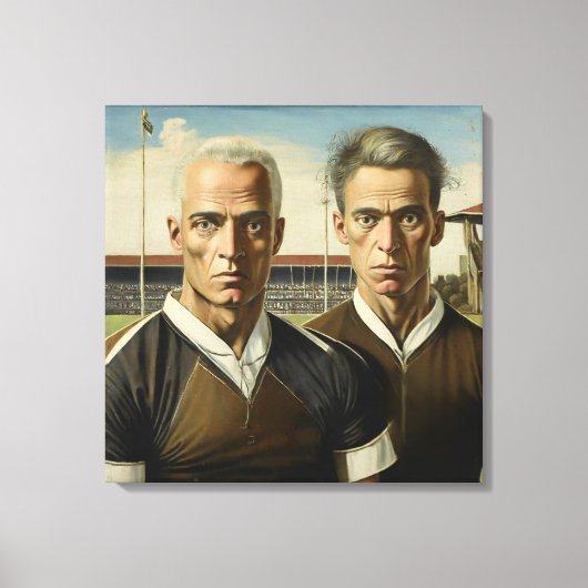 Rugby Gothic - Uitgerekte Canvas Print (Voorkant)