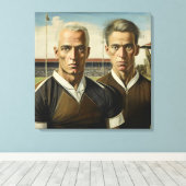 Rugby Gothic - Uitgerekte Canvas Print (Insitu (Houten vloer))