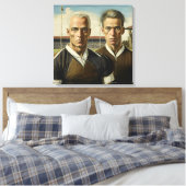 Rugby Gothic - Uitgerekte Canvas Print (Insitu (Slaapkamer))