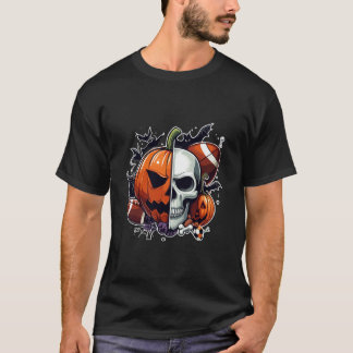 Rugby Halloween football sport T-shirt