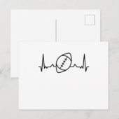 Rugby Hartslag Sport Cadeaus Briefkaart (Voorkant / Achterkant)