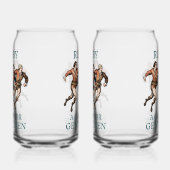 Rugby heren gedrukt 16oz blikbril blikvorm glas (Links)