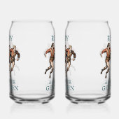 Rugby heren gedrukt 16oz blikbril blikvorm glas (Rechts)