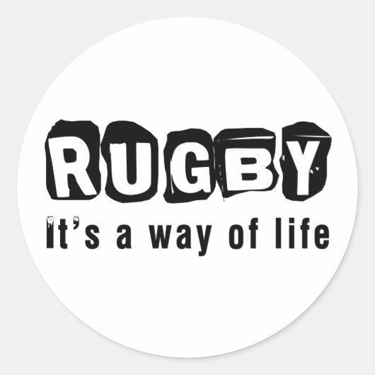 Rugby Het is een manier van leven Ronde Sticker (Voorkant)