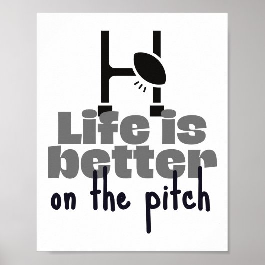 Rugby: Het leven is beter op het pitch. Poster (Voorkant)