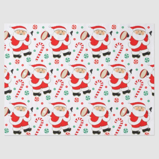 Rugby Holiday Gift Tissue Paper Tissuepapier (Voorkant)