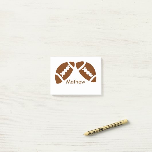 Rugby honkbal sport toevoegen naam jongens kinder  post-it® notes (Op bureau)