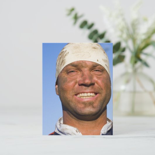Rugby hooligan briefkaart (Staand voorkant)