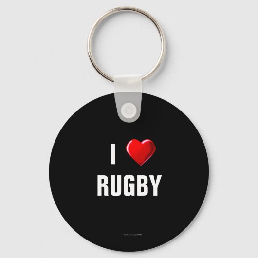 Rugby: I Love Rugby sleutelhanger (Voorkant)