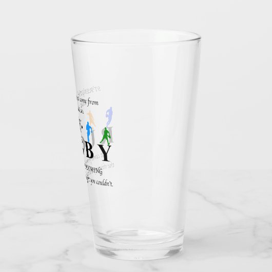 Rugby Inspirerend Quote Glas (Links)