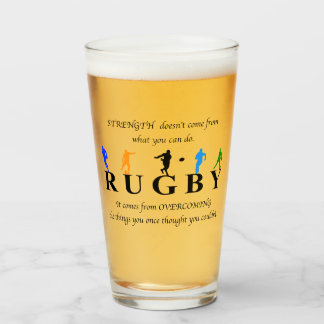 Rugby Inspirerend Quote Glas