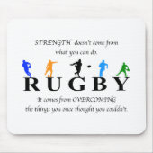 Rugby Inspirerend Quote Muismat (Voorkant)