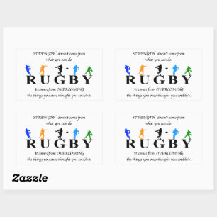 Rugby Inspirerend Quote Rechthoekige Sticker