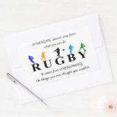 Rugby Inspirerend Quote Rechthoekige Sticker (Envelop)