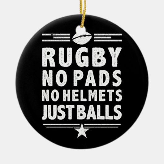 Rugby is gewoon grappig, geen kussens, geen helmen keramisch ornament (Voorkant)