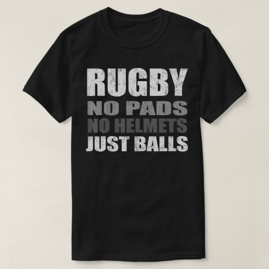 Rugby is gewoon grappig voor spelers en ventilator t-shirt (Design voorkant)