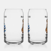 Rugby is het leven gedrukt 16oz kan glazen (Rechts)
