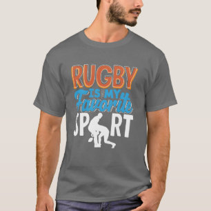 Rugby is mijn favoriete sport vrienden jongen t-shirt