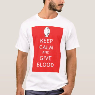 Rugby - Kalm houden en bloed geven T-shirt