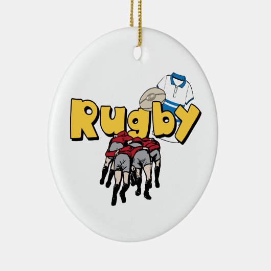 Rugby Keramisch Ornament (Rechts)