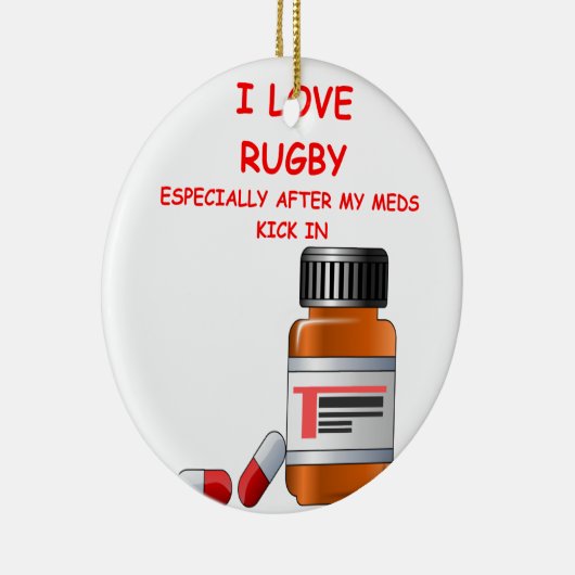 rugby keramisch ornament (Rechts)