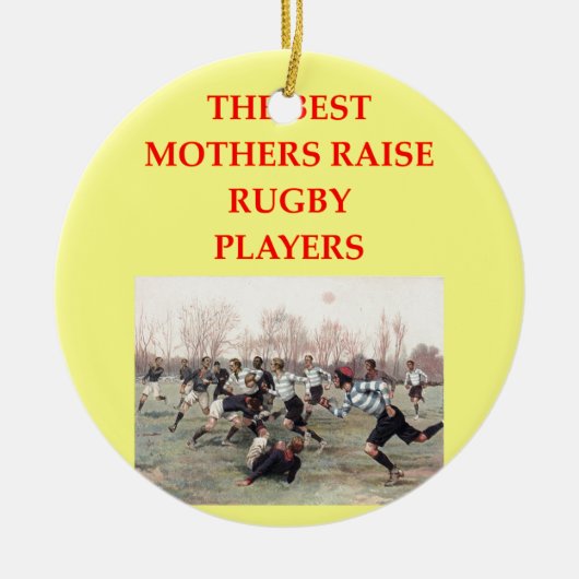 RUGBY KERAMISCH ORNAMENT (Voorkant)