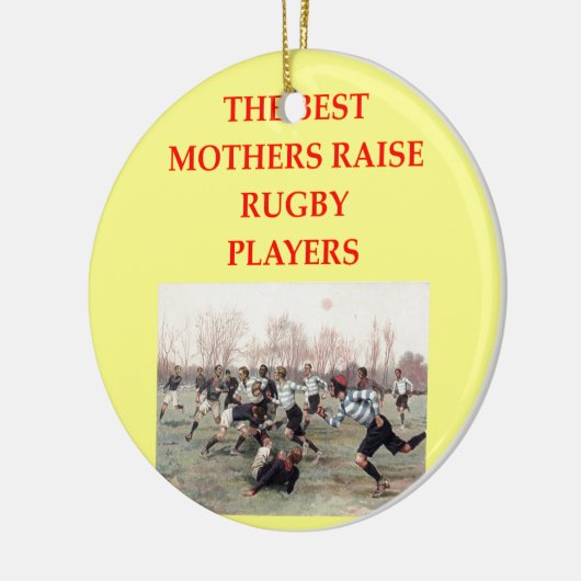 RUGBY KERAMISCH ORNAMENT (Links)