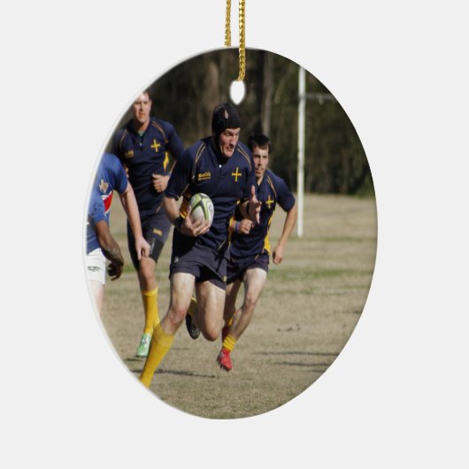 Rugby Keramisch Ornament (Rechts)