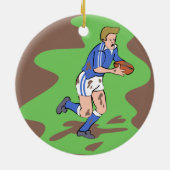Rugby Keramisch Ornament (Achterkant)