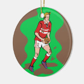 Rugby Keramisch Ornament (Links)