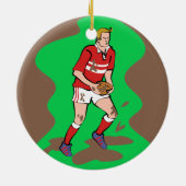 Rugby Keramisch Ornament (Achterkant)