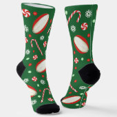 Rugby Kerst Geschenken Sokken (Gebogen)