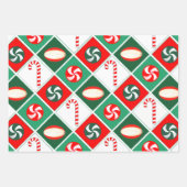 Rugby kerstcadeau inpakpapier (Voorkant 2)