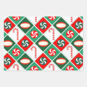 Rugby Kerstcadeau Inpakpapier Vel (Voorkant 2)