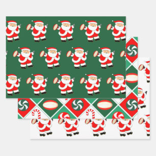 Rugby Kerstcadeau Inpakpapier Vel