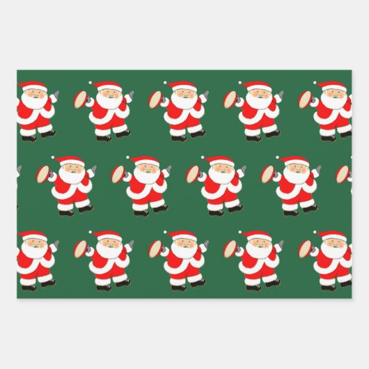 Rugby kerstcadeau inpakpapier vel (Voorkant)