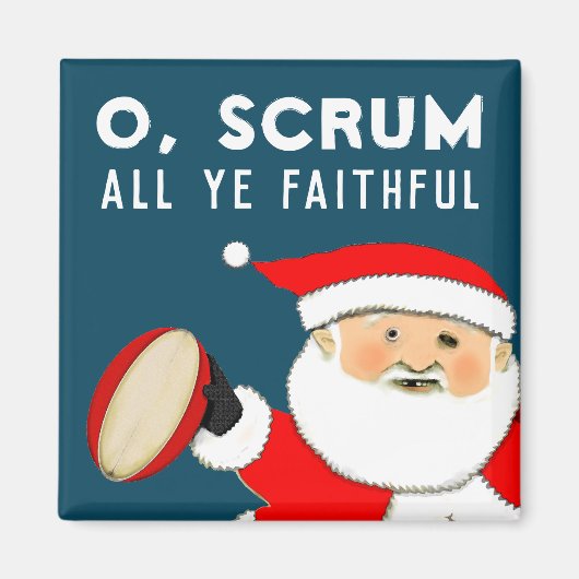 Rugby Kerstcadeau Magneet (Voorkant)
