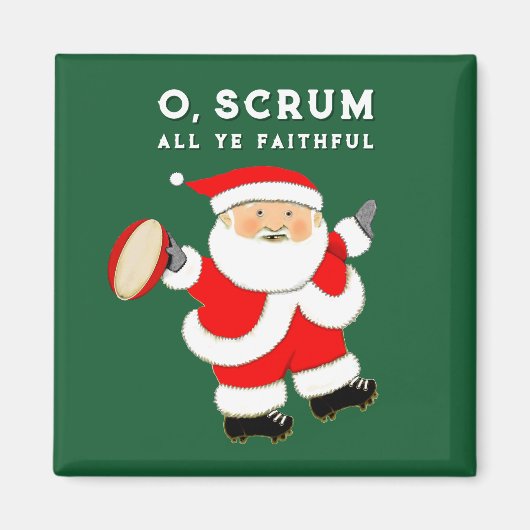 Rugby Kerstcadeautjes Magneet (Voorkant)