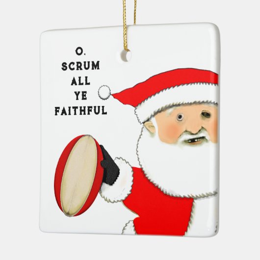 Rugby Kerstmis Keramisch Ornament (Links)