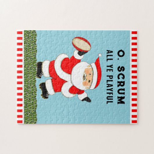 Rugby Kerstmis Legpuzzel (Horizontaal)
