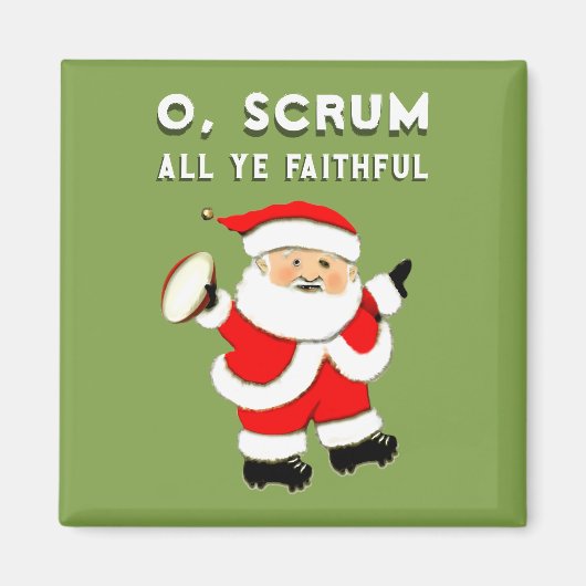 Rugby Kerstmispop Vulartikelen Magneet (Voorkant)