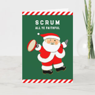 Rugby kerstvakantiekaarten feestdagen kaart