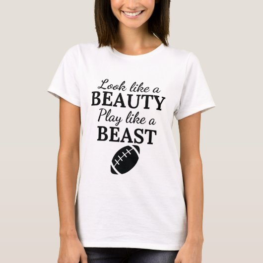 Rugby: Kijk als een schoonheidsspel als een beest. T-shirt (Voorkant)