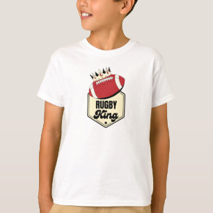 Rugby King Crowned Badge Ontwerp voor Rugby T-shirt