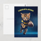 Rugby Kitten Briefkaart (Voorkant / Achterkant)