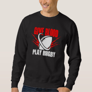 Rugby Kleding Geef Bloed Speel Rugby Trui